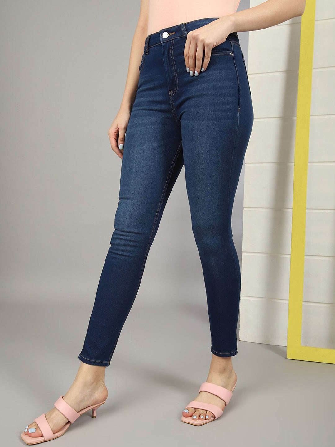 Shop Women Solid Jeans Online.