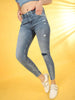 Shop Women Distressed Slim-Fit Jeans Online.