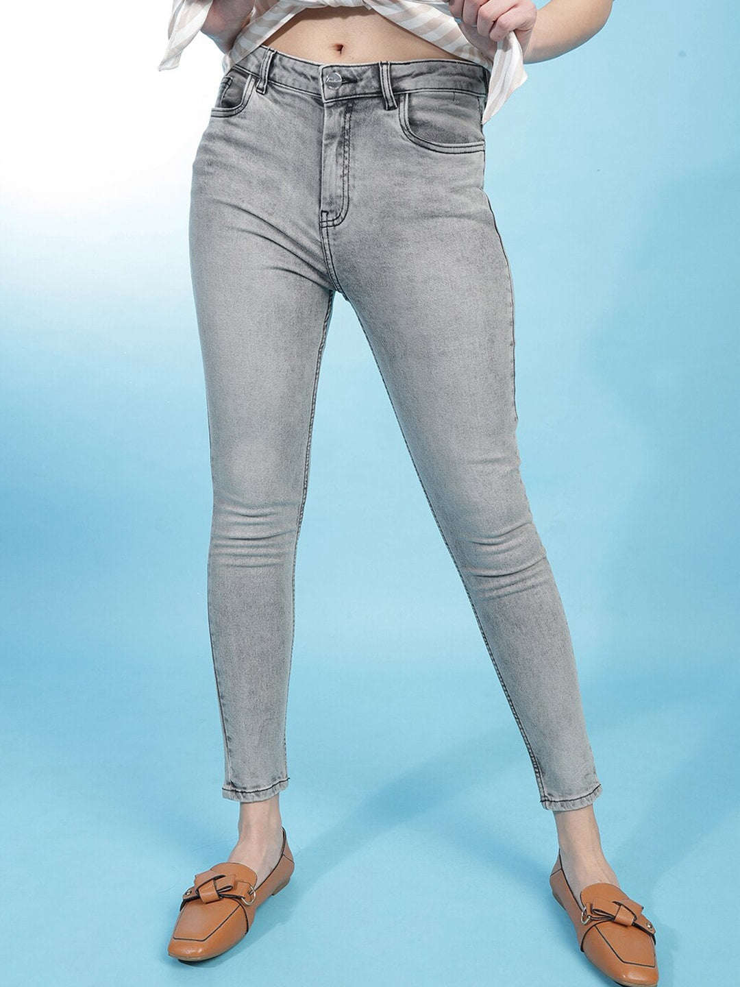 Shop Women Solid Jeans Online.