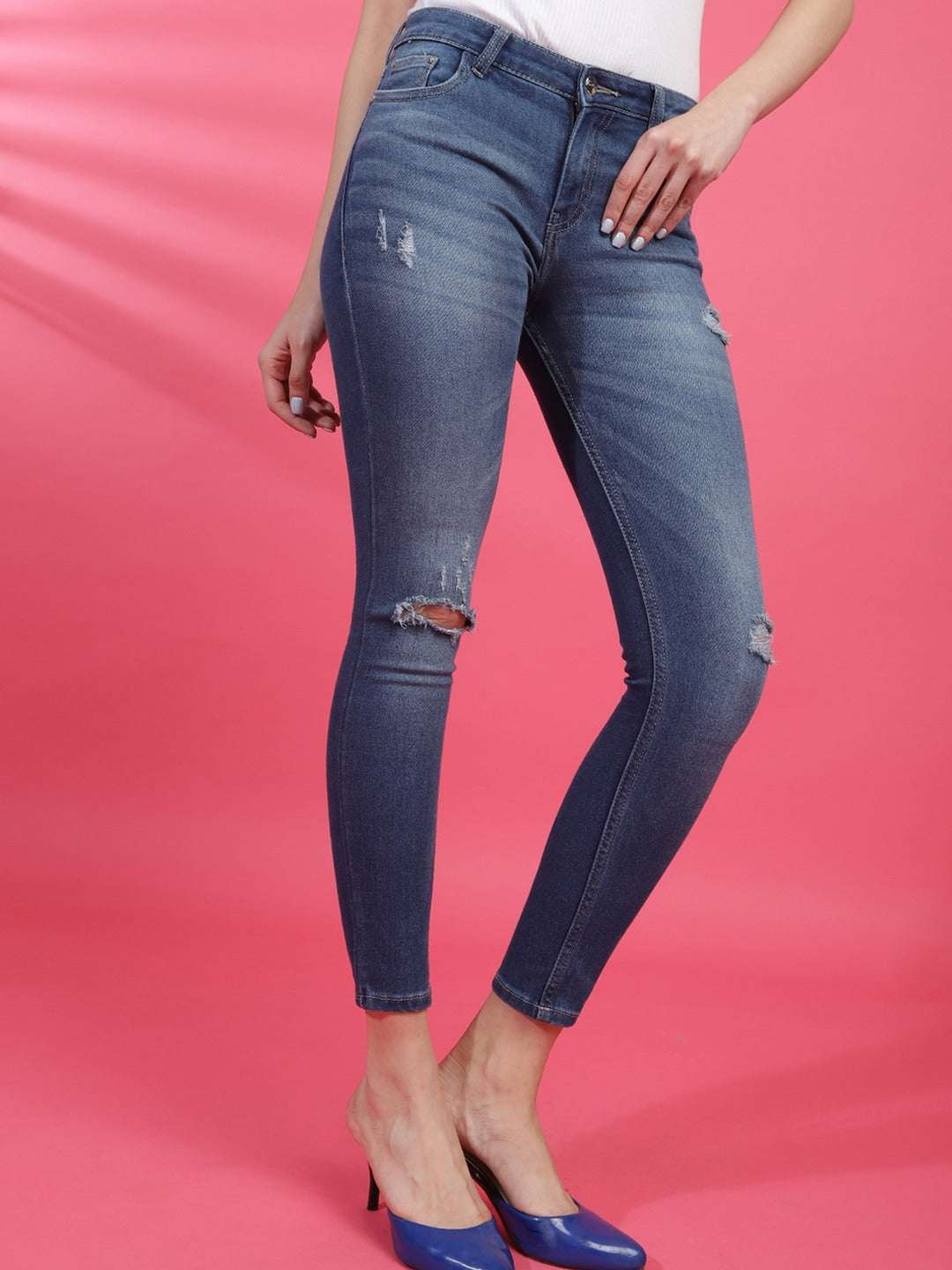 Shop Women Solid Jeans Online.