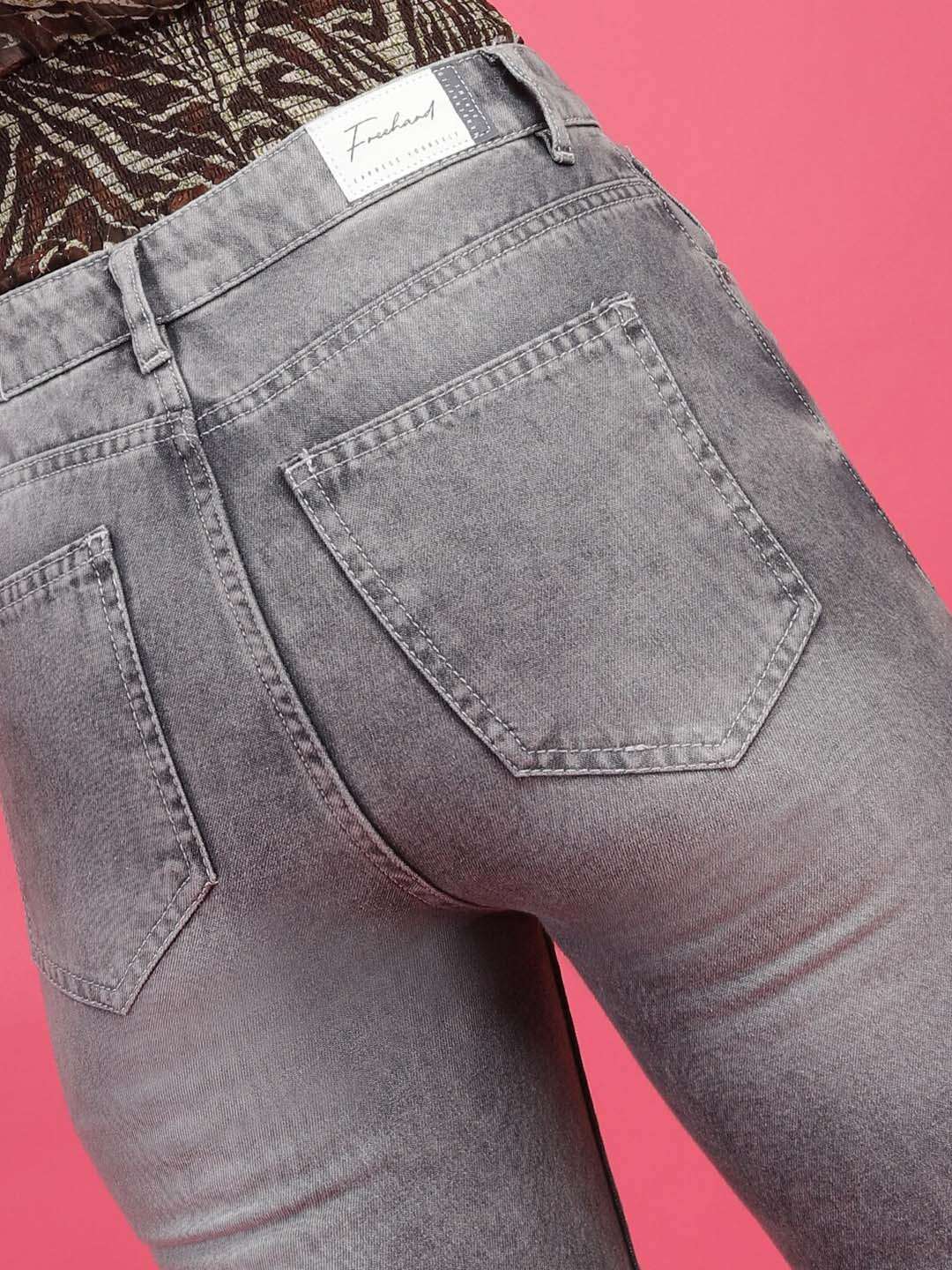 Shop Women Distress Straight Fit Jeans Online.