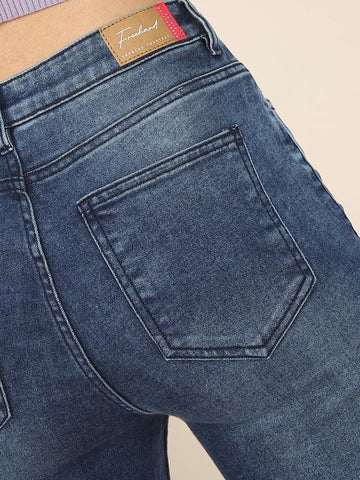 Shop Women Distress Straight Fit Jeans Online.