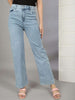 Shop Women Wide Leg Jeans With Tie N Dye Detail Online.