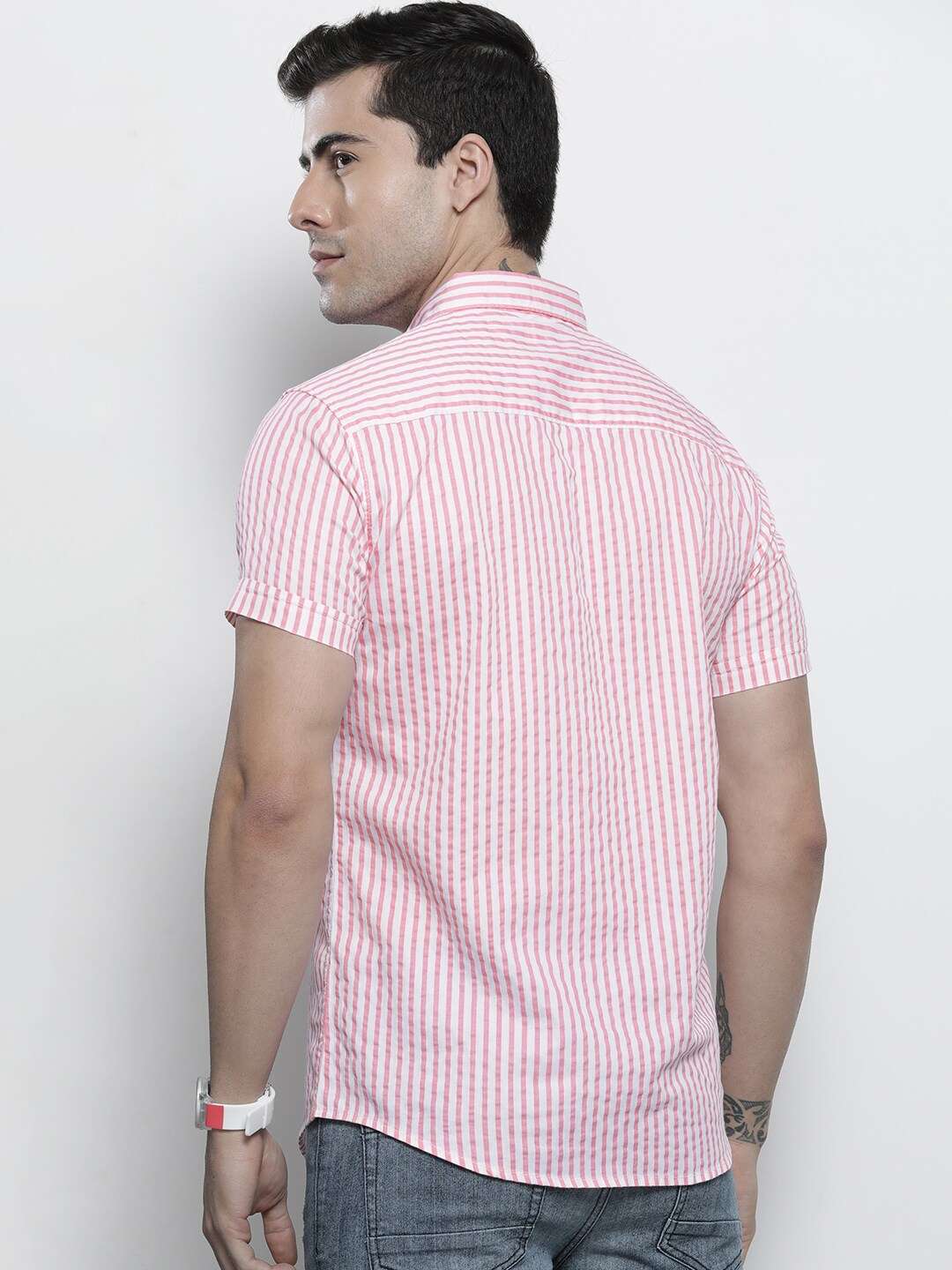 Shop Men Striped Casual Shirt Online.