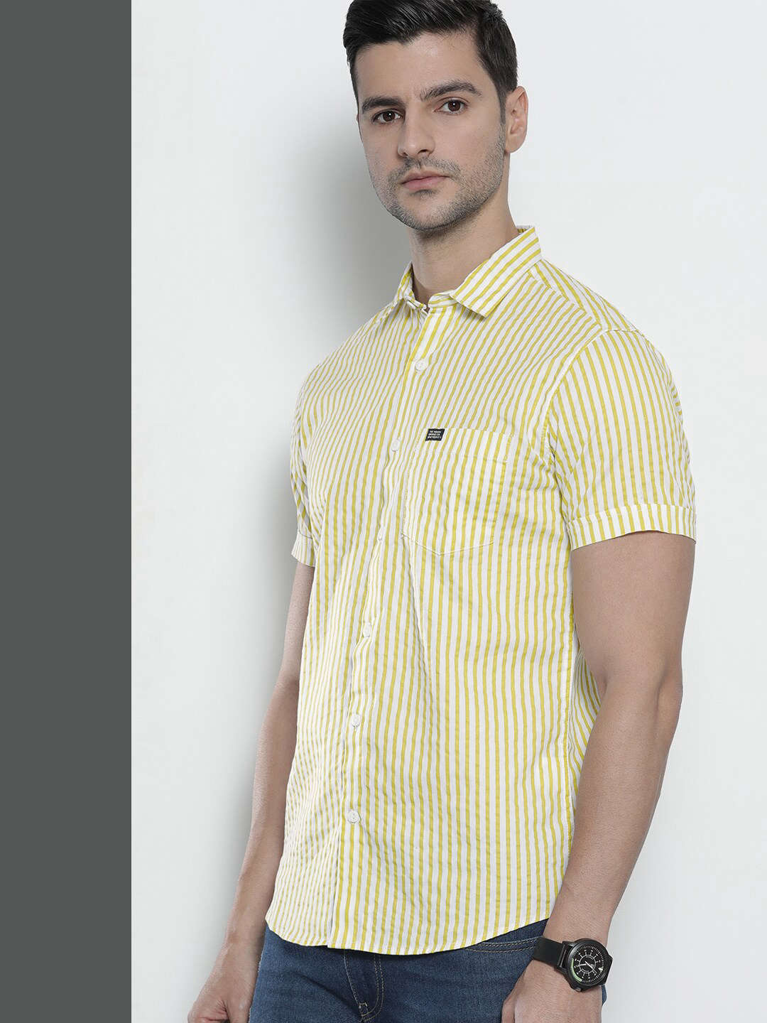 Shop Men Striped Casual Shirt Online.