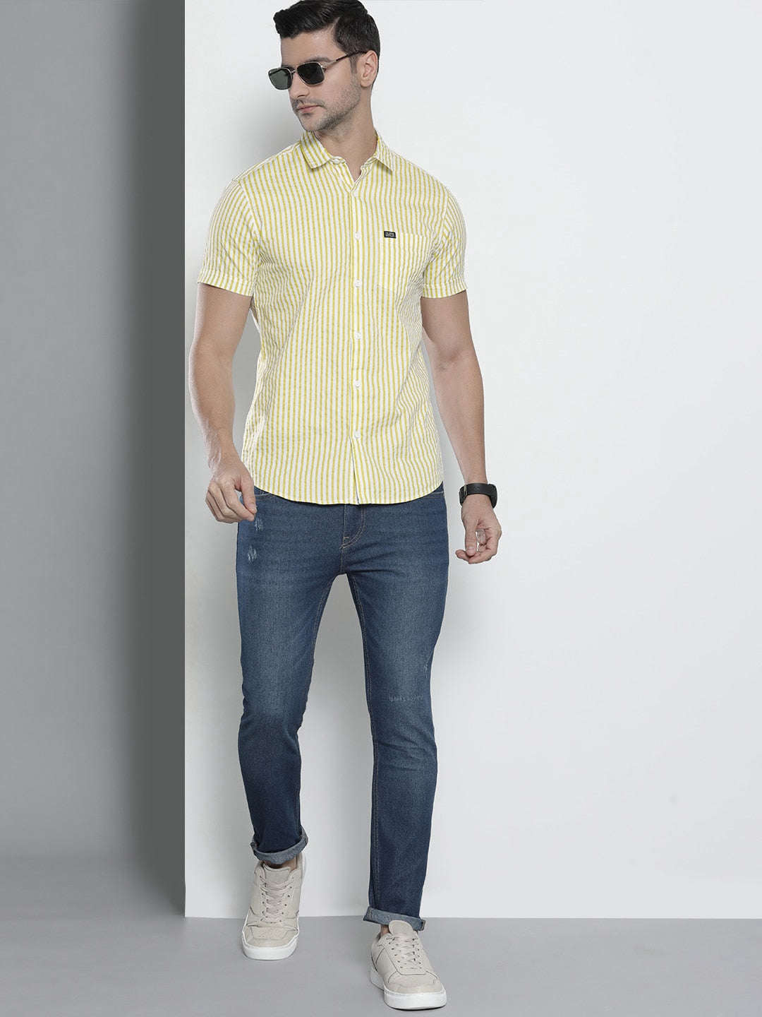 Shop Men Striped Casual Shirt Online.