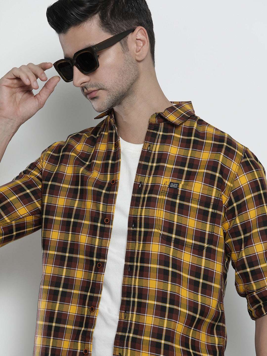 Shop Men Checked Shirt Online.