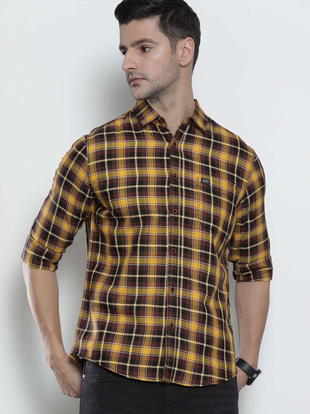 Shop Men Checked Shirt Online.