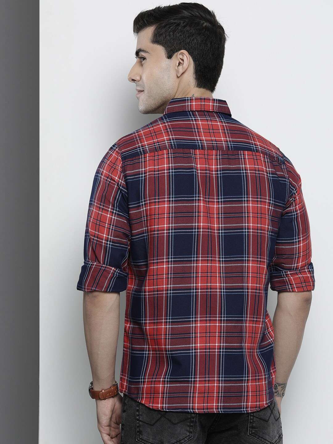 Shop Men Checked Shirt Online.