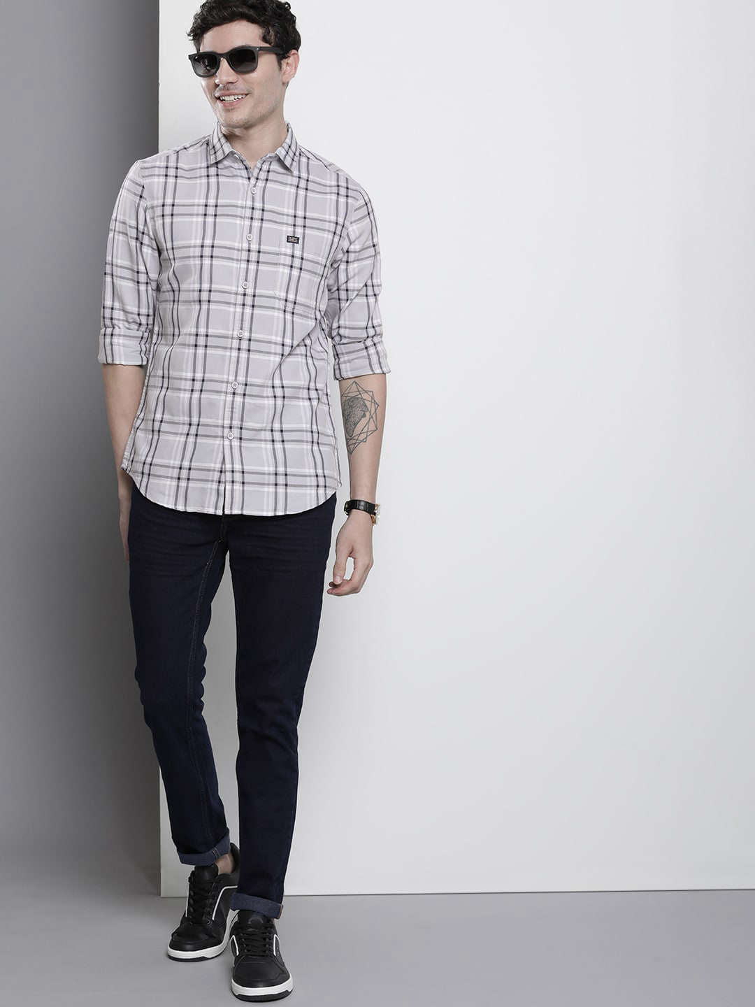 Shop Men Checked Shirt Online.