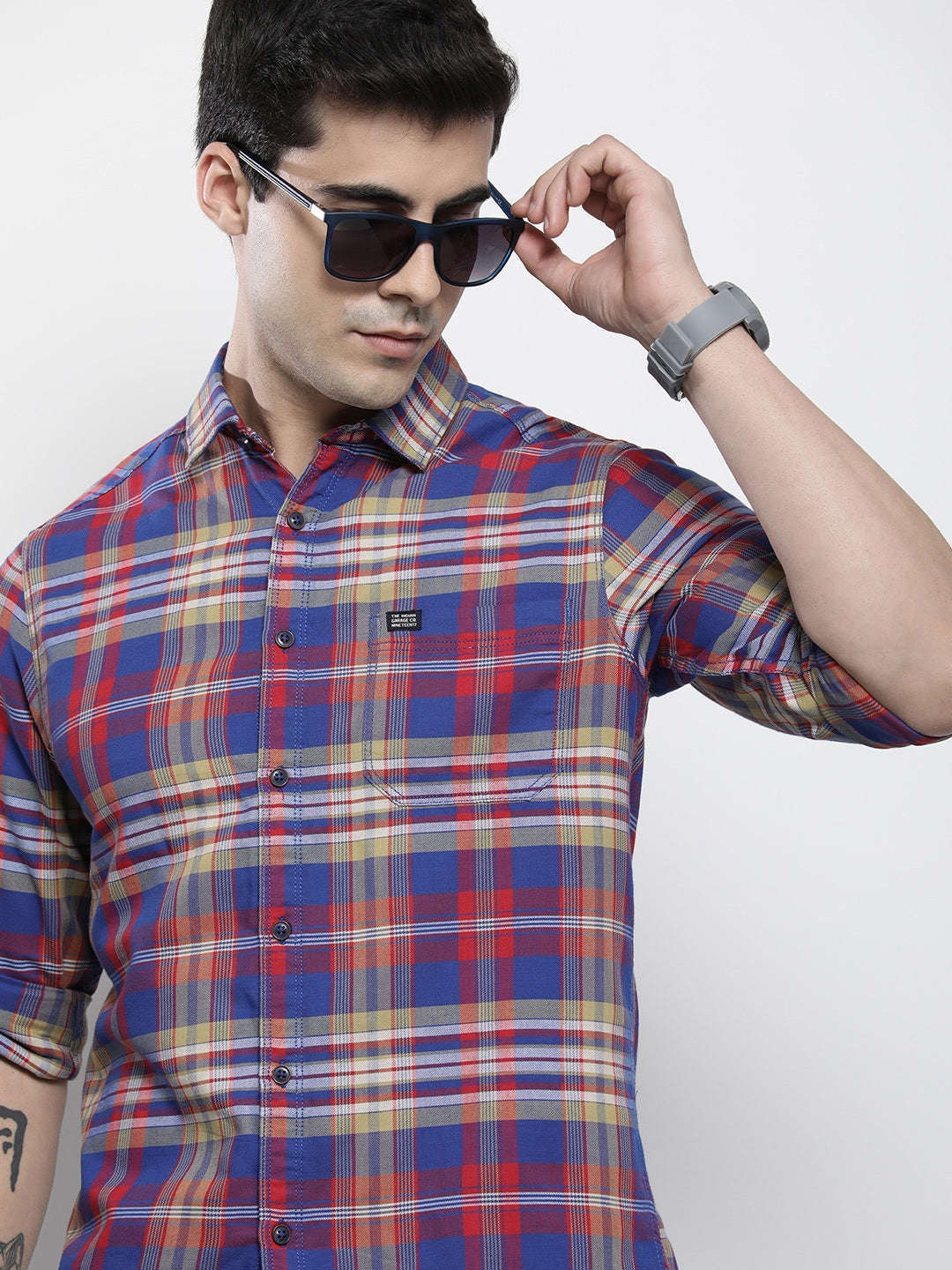 Shop Men Checked Shirt Online.