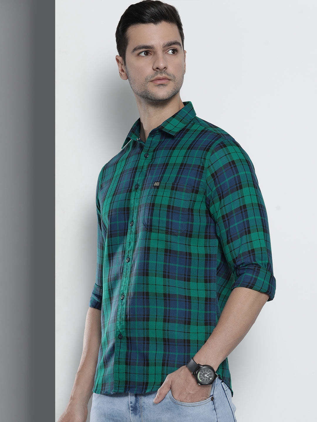 Shop Men Checked Shirt Online.