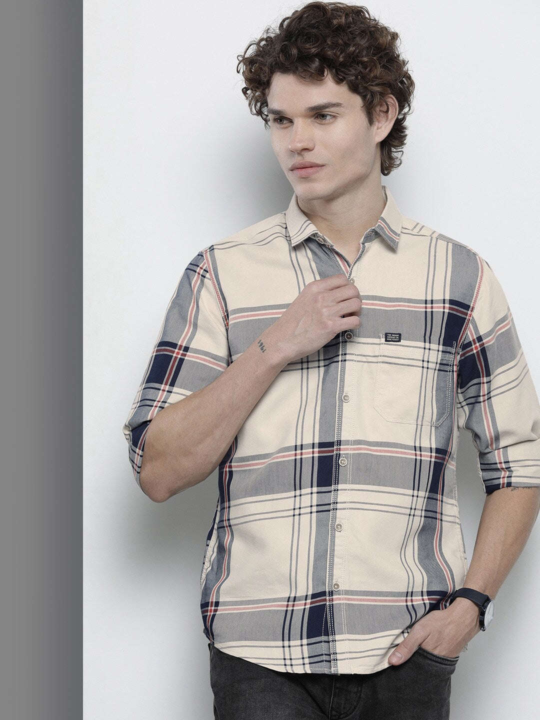 Shop Men Checked Shirt Online.