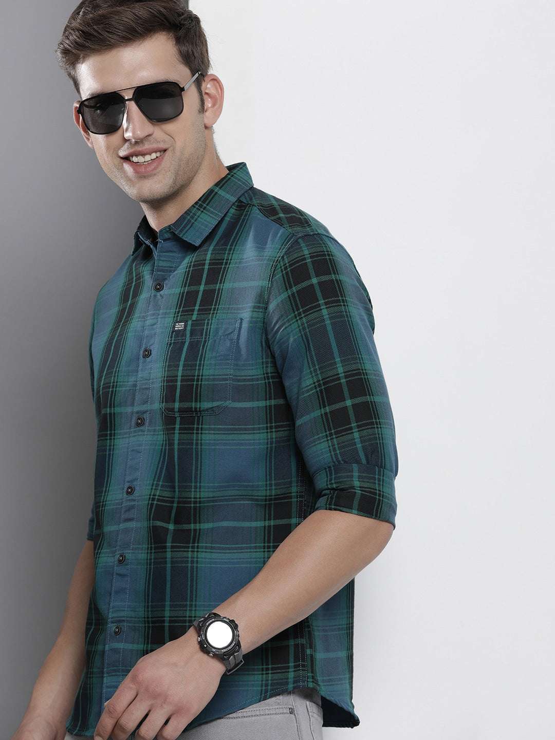 Shop Men Checked Shirt Online.