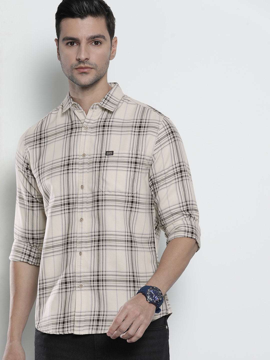 Shop Men Checked Shirt Online.