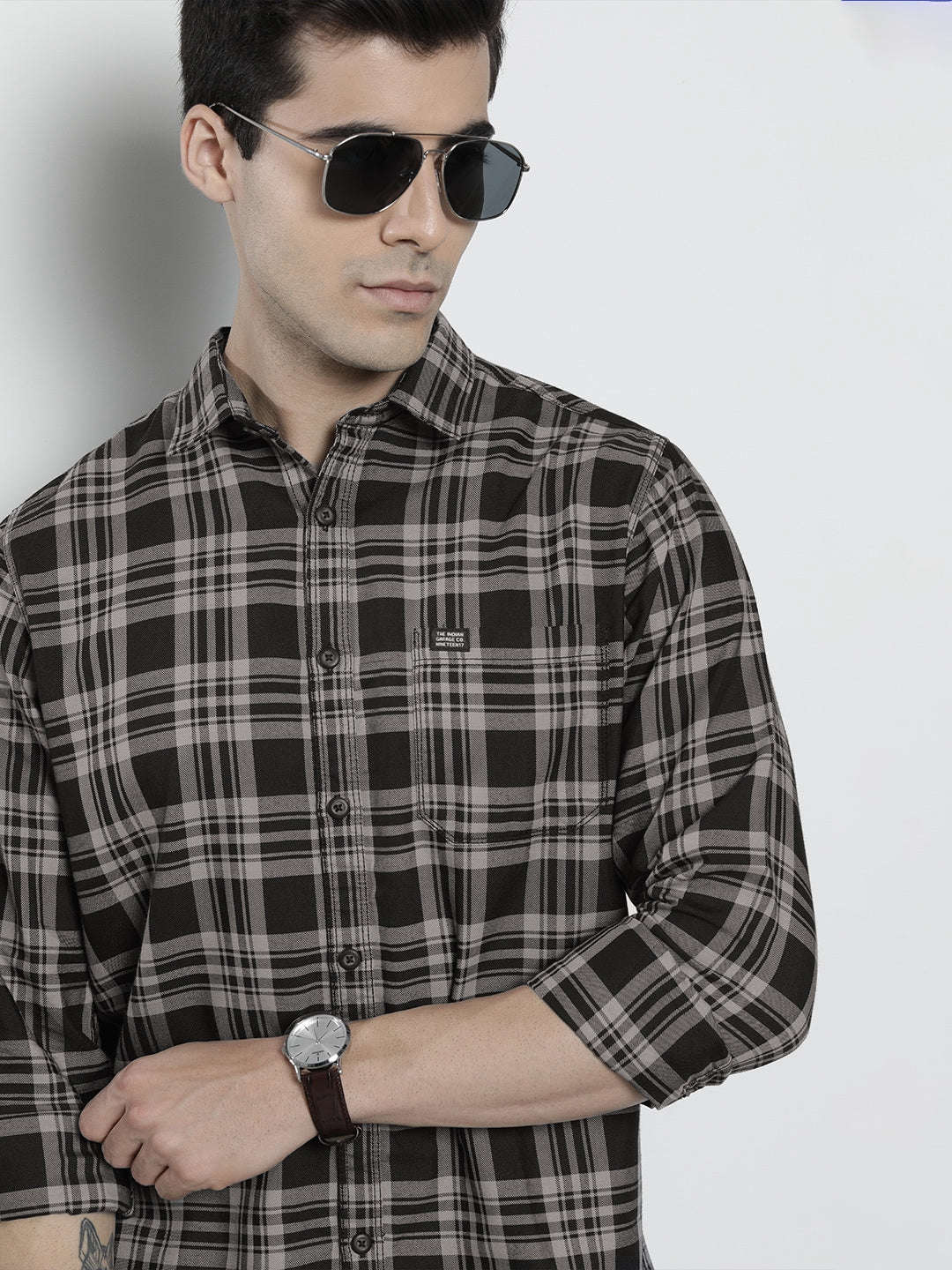 Shop Men Checked Shirt Online.