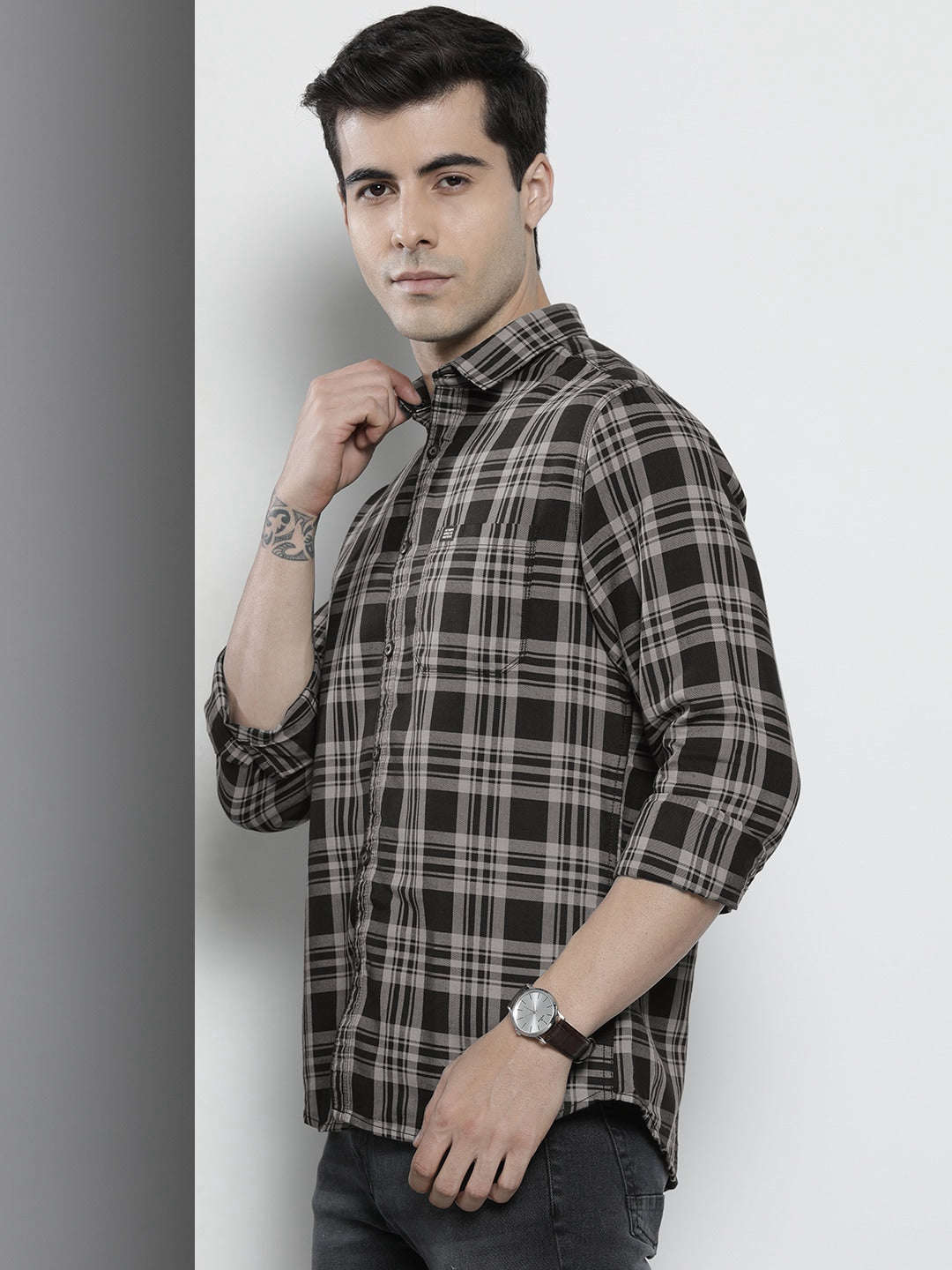 Shop Men Checked Shirt Online.