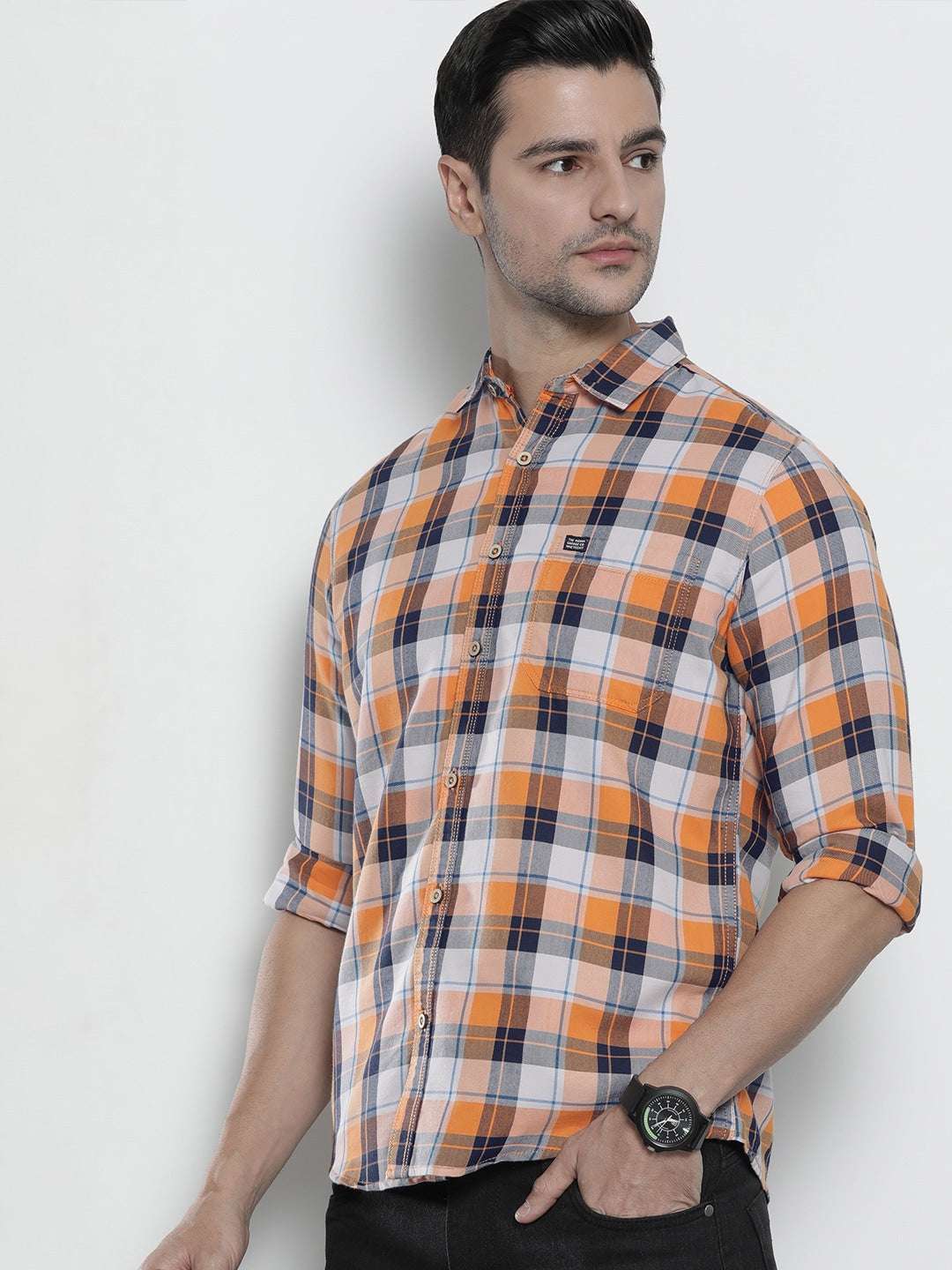 Shop Men Checked Shirt Online.