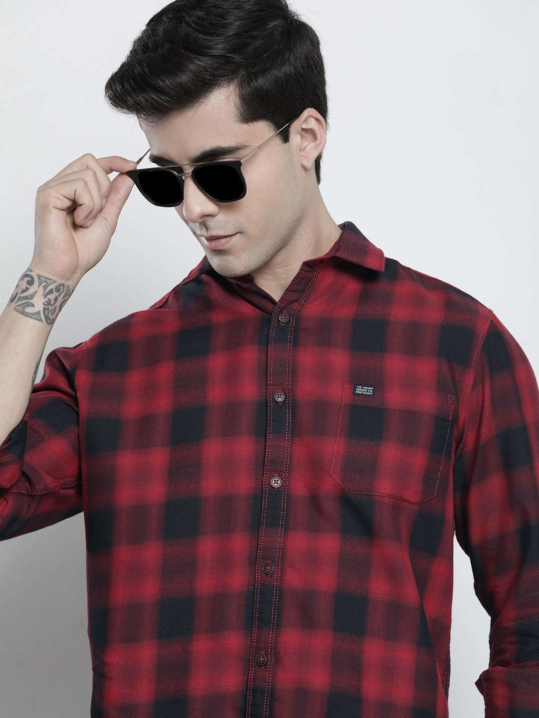 Shop Men Checked Shirt Online.