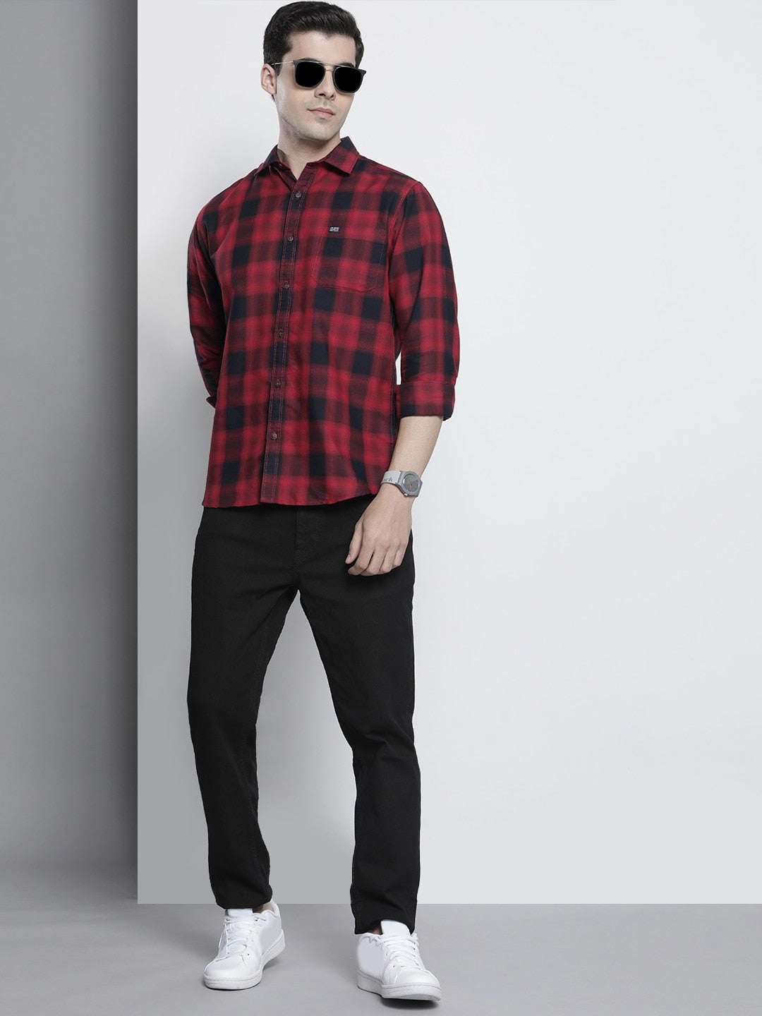 Shop Men Checked Shirt Online.