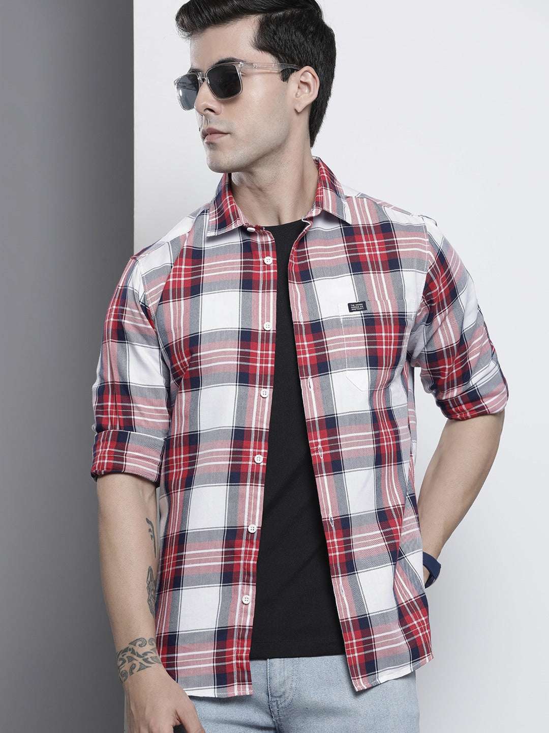 Shop Men Checked Shirt Online.