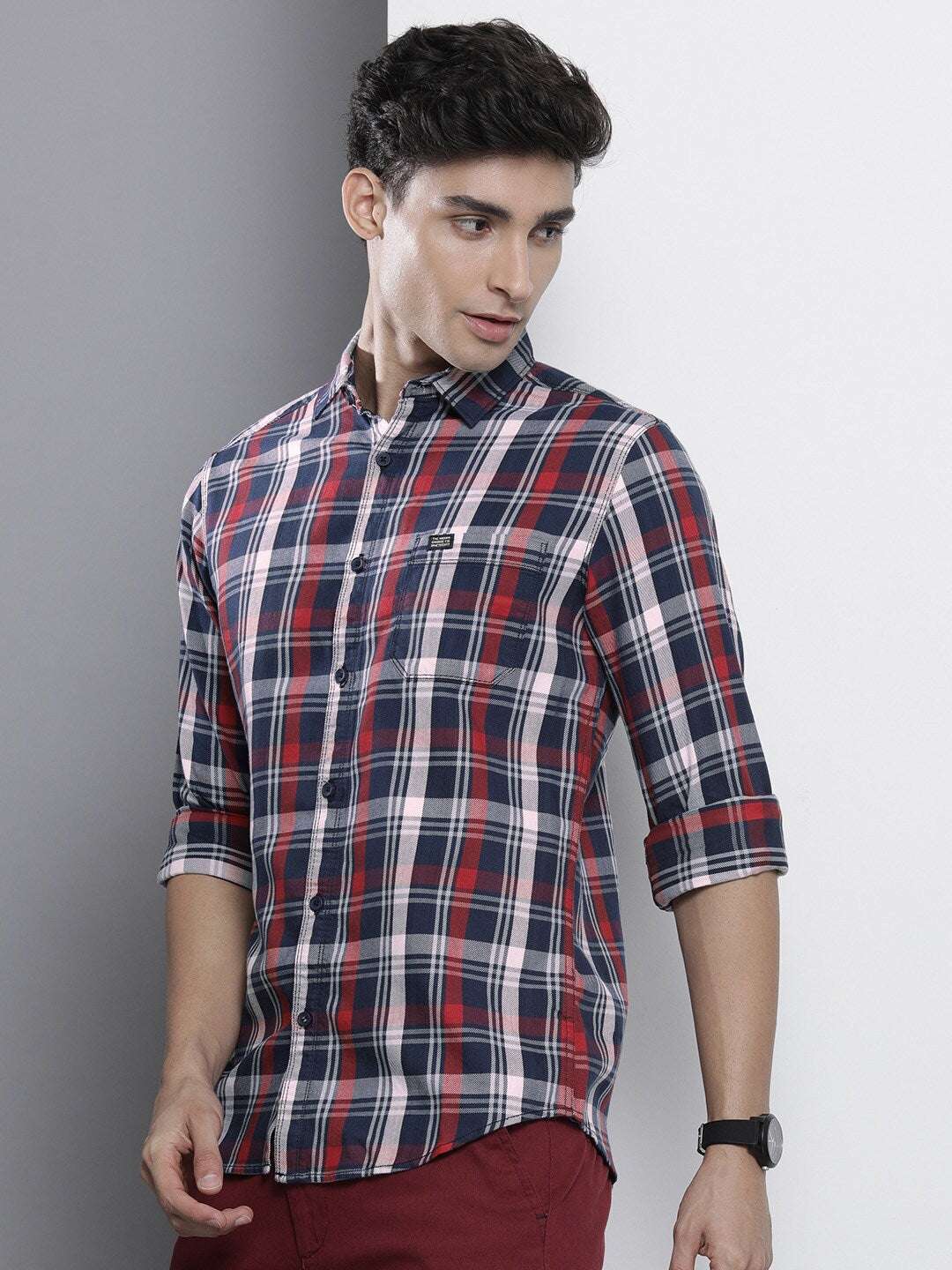 Shop Men Checked Shirt Online.