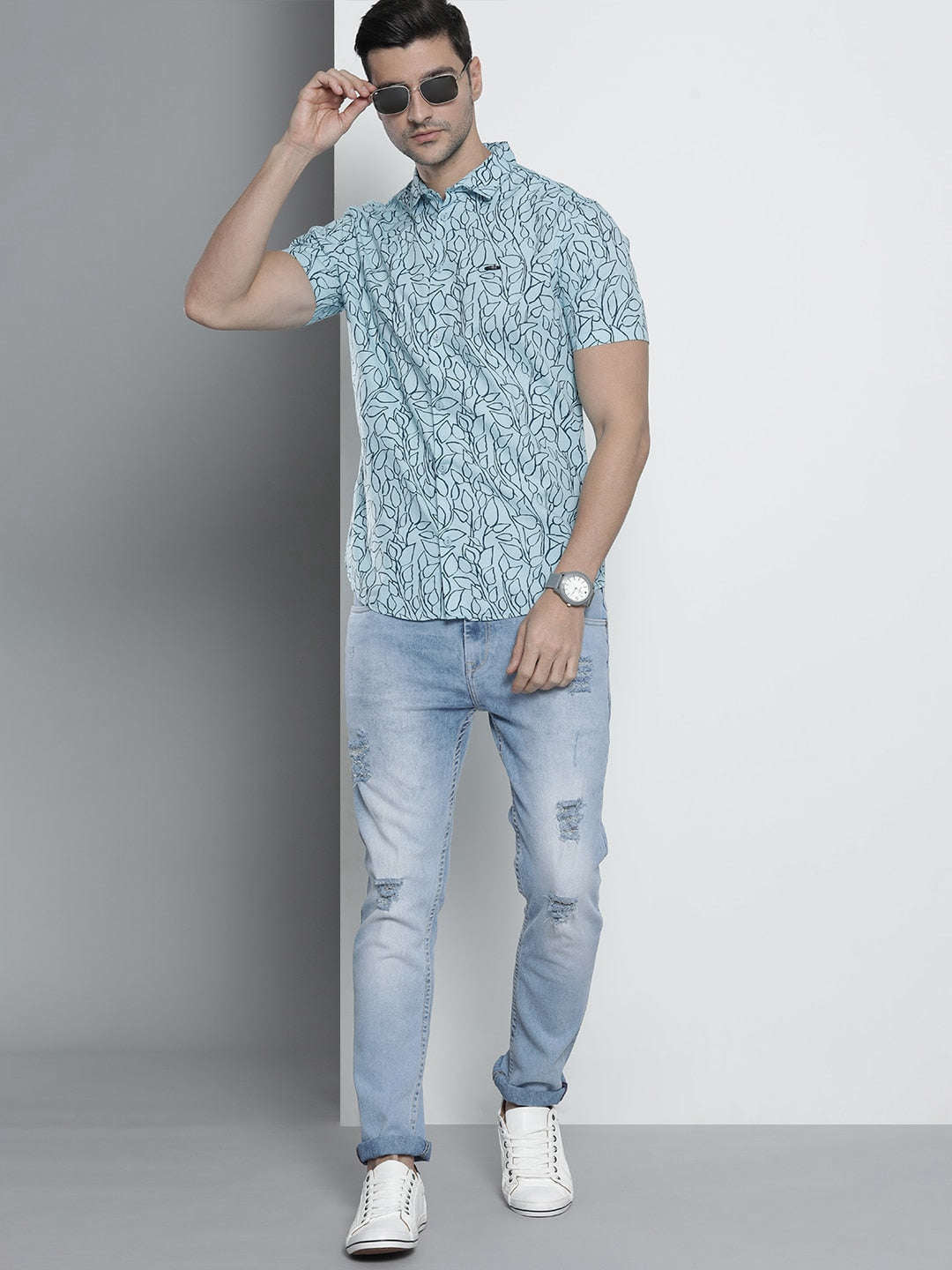 Shop Men Abstract Printed Shirt Online.