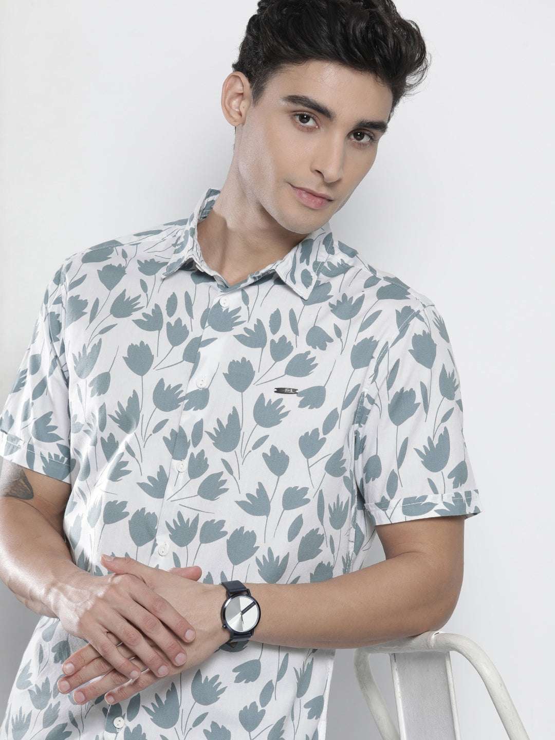 Shop Men Abstract Printed Shirt Online.