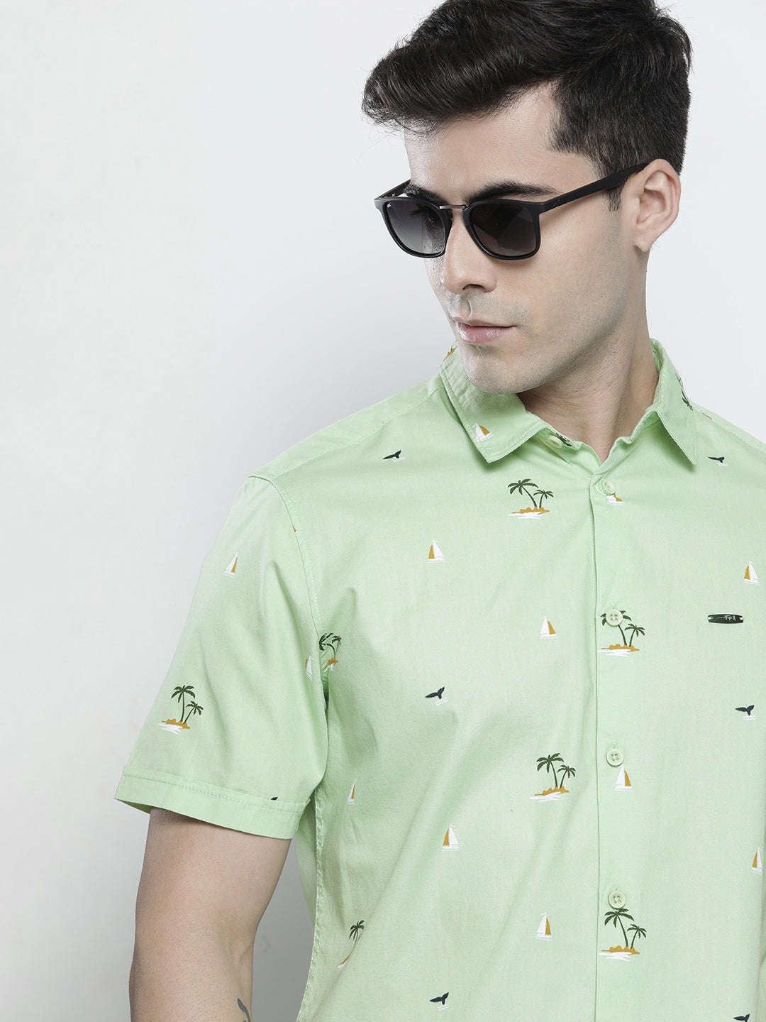 Shop Men Abstract Printed Shirt Online.