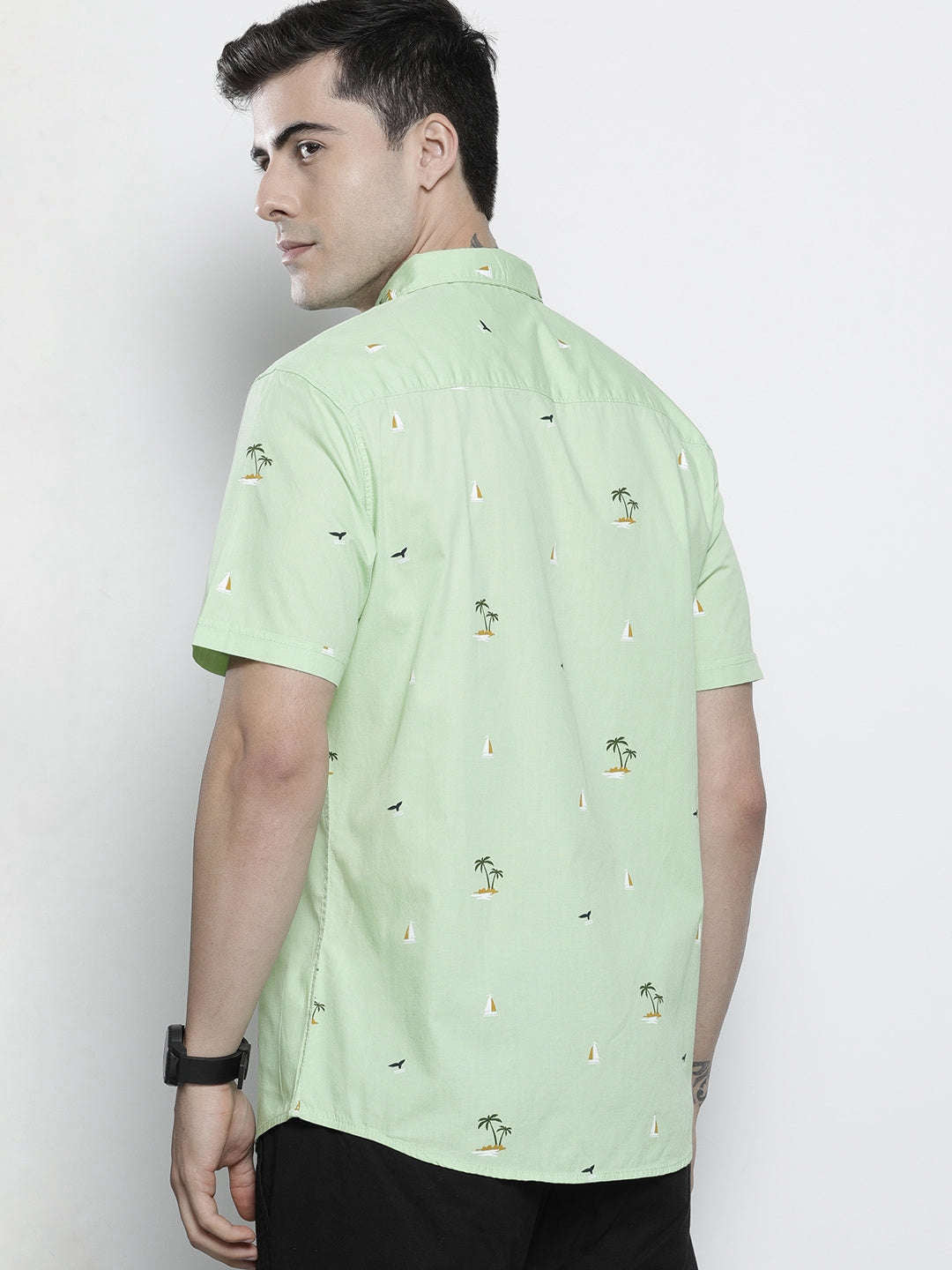 Shop Men Abstract Printed Shirt Online.