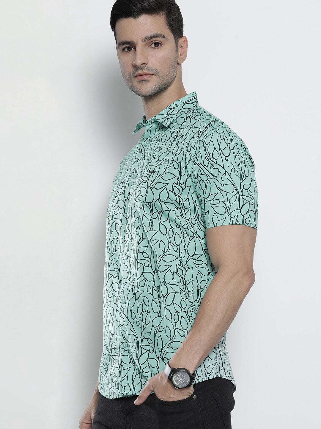 Shop Men Abstract Printed Shirt Online.