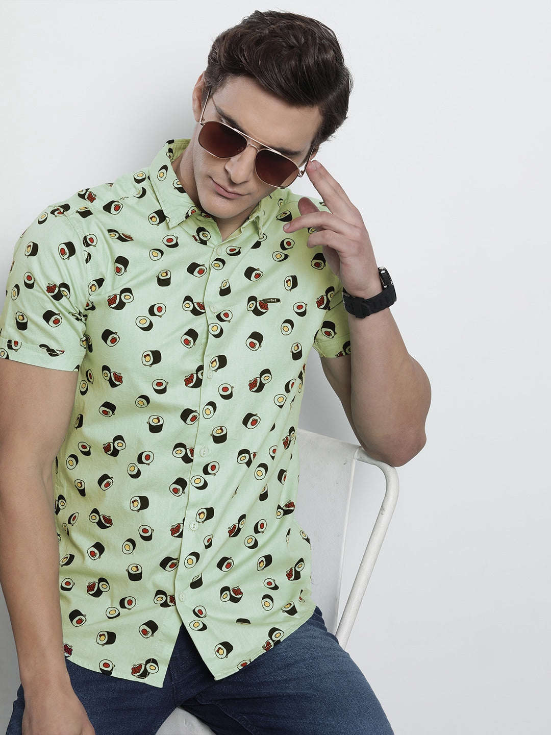 Shop Men Abstract Printed Shirt Online.