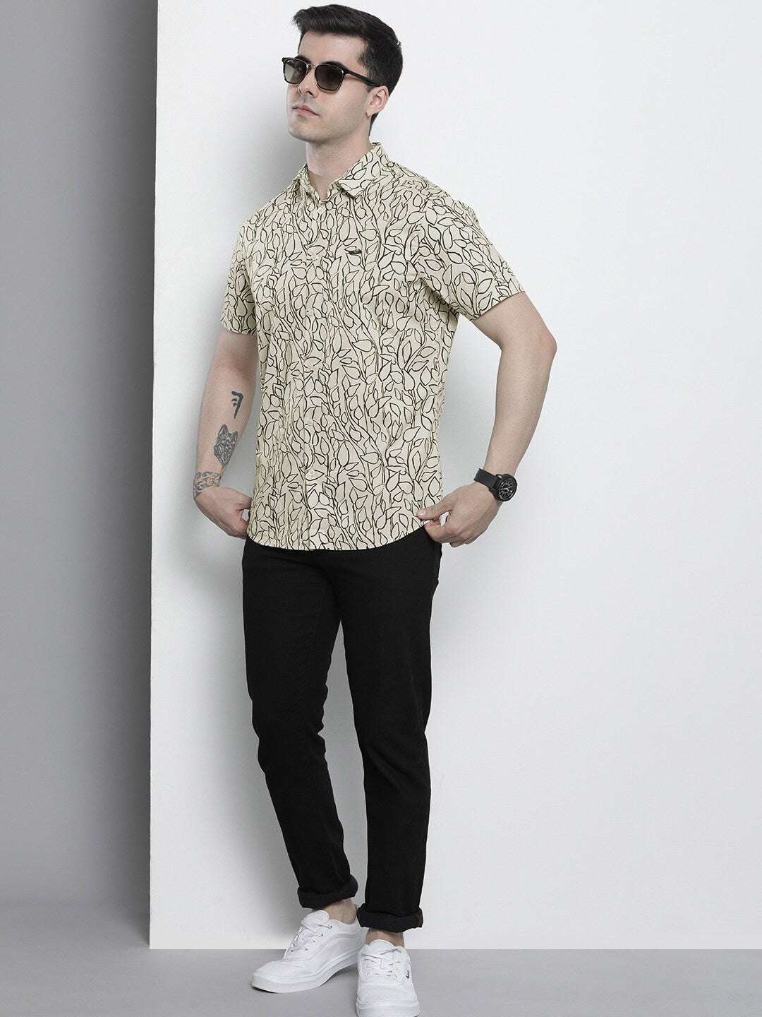 Shop Men Abstract Printed Shirt Online.