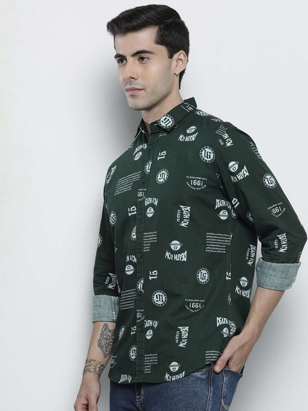 Shop Men Abstract Printed Shirt Online.