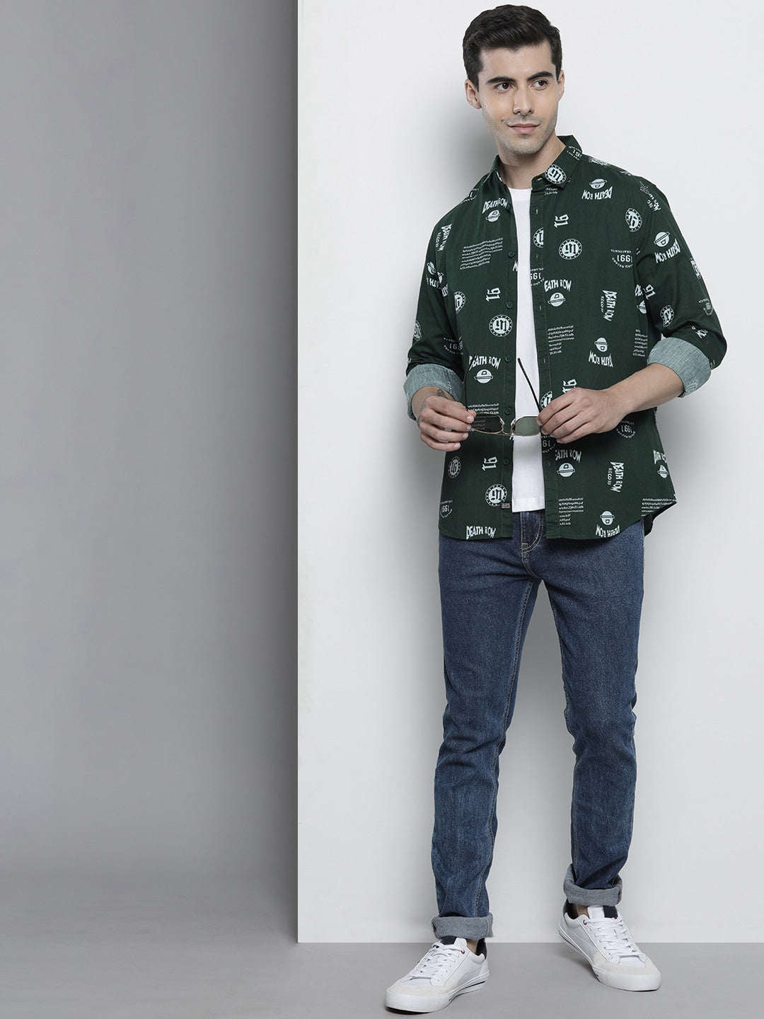 Shop Men Abstract Printed Shirt Online.