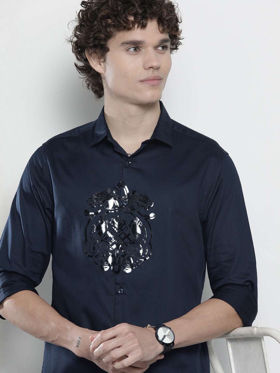 Shop Men Placement Printed Shirt Online.