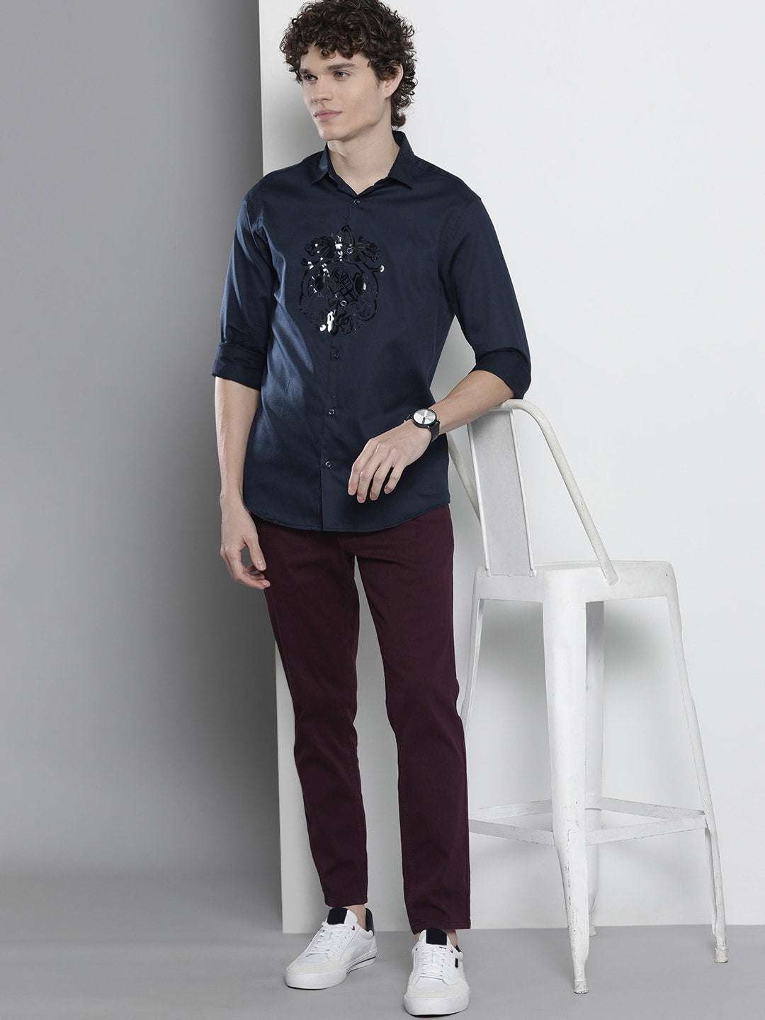 Shop Men Placement Printed Shirt Online.