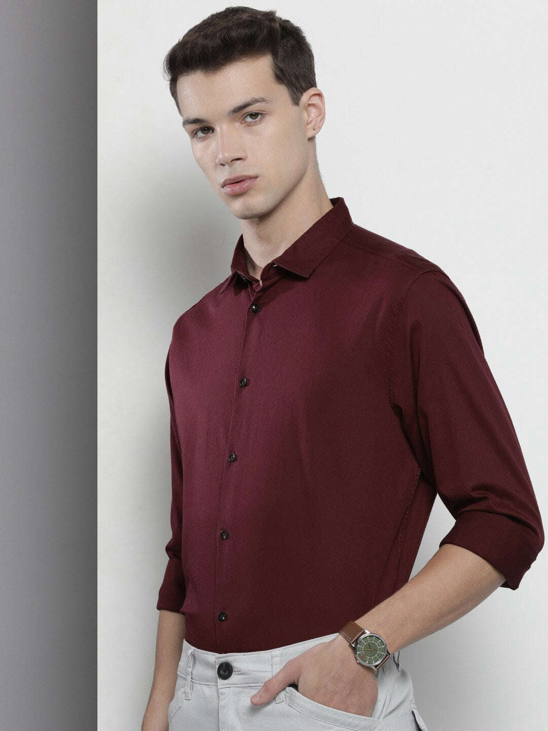 Shop Men Solid Shirt Online.