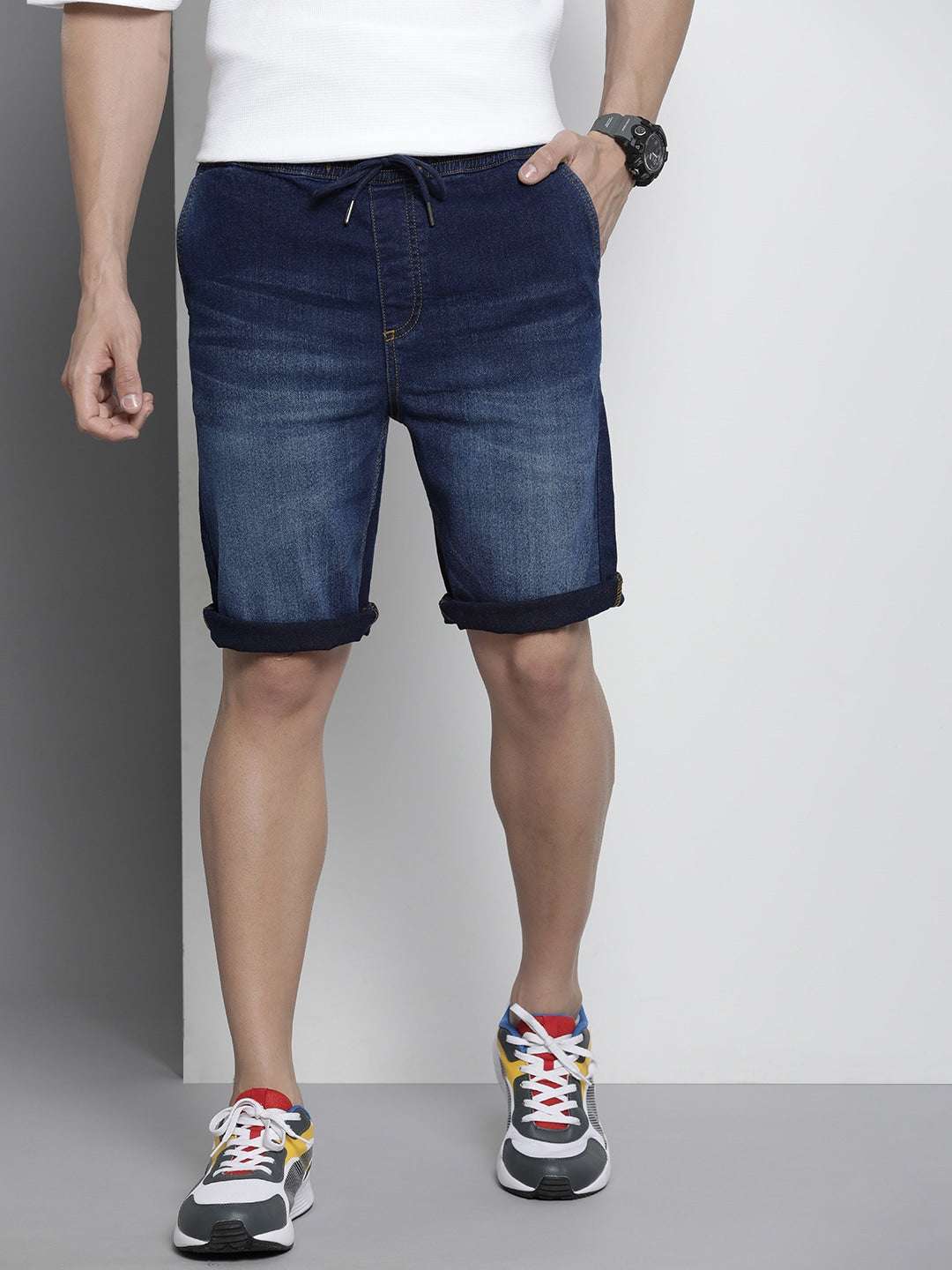 Shop Men Denim Shorts Online.