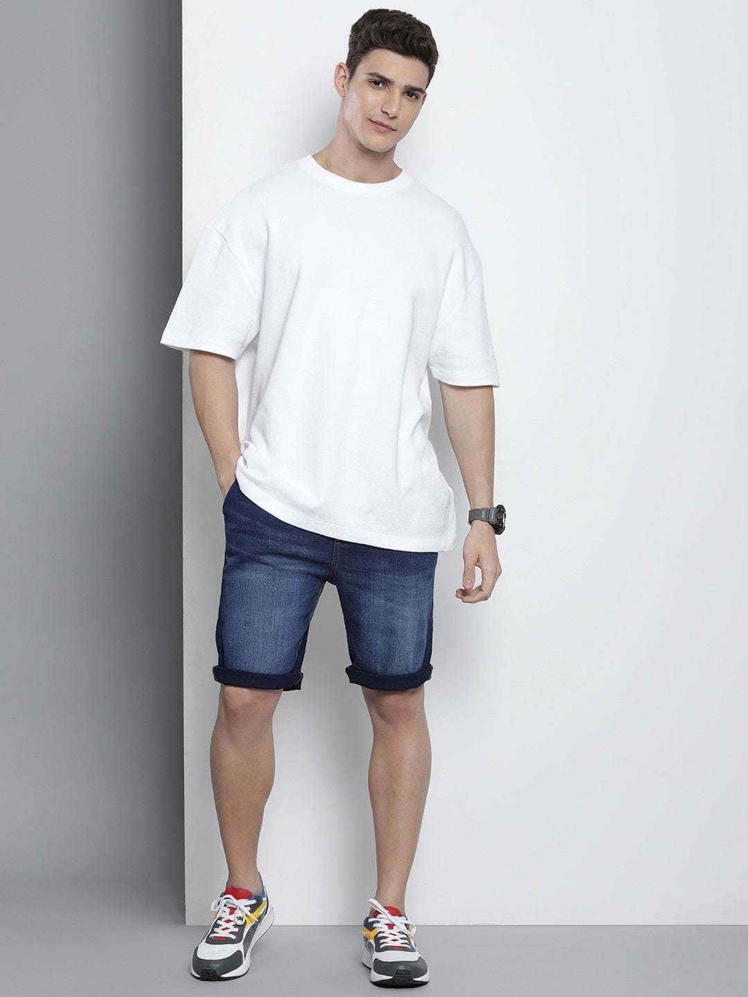 Shop Men Denim Shorts Online.