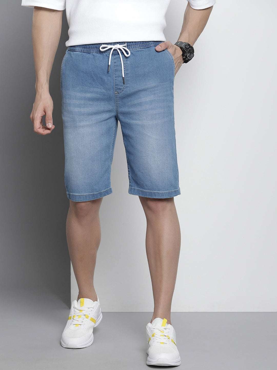 Shop Men Denim Shorts Online.