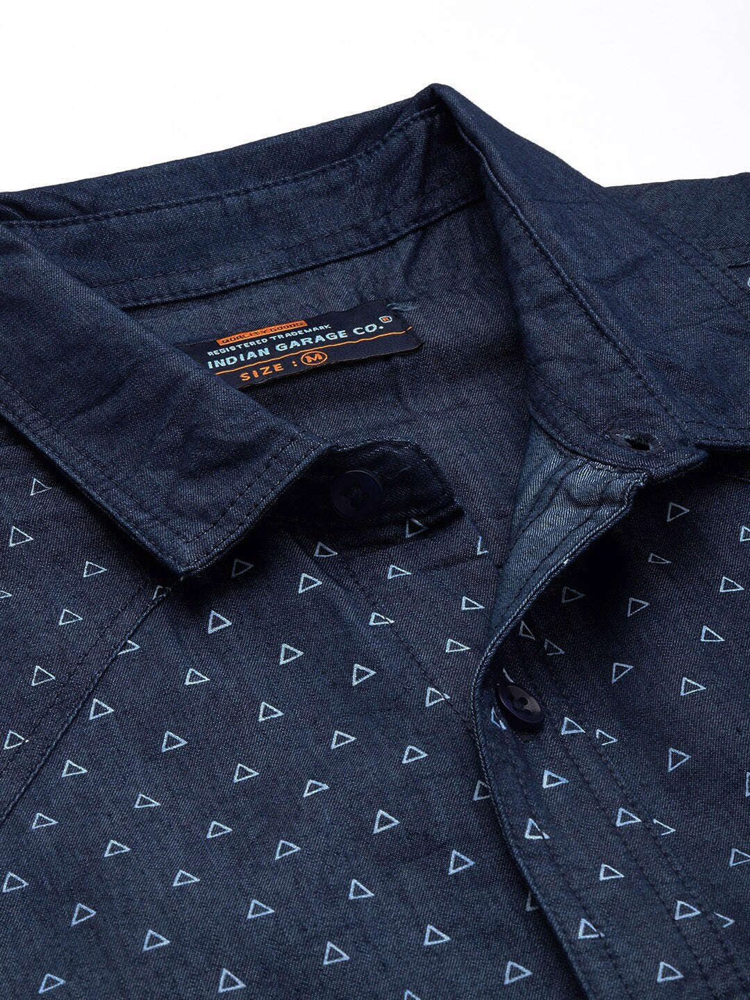 Shop Men Printed Denim Shirt Online.