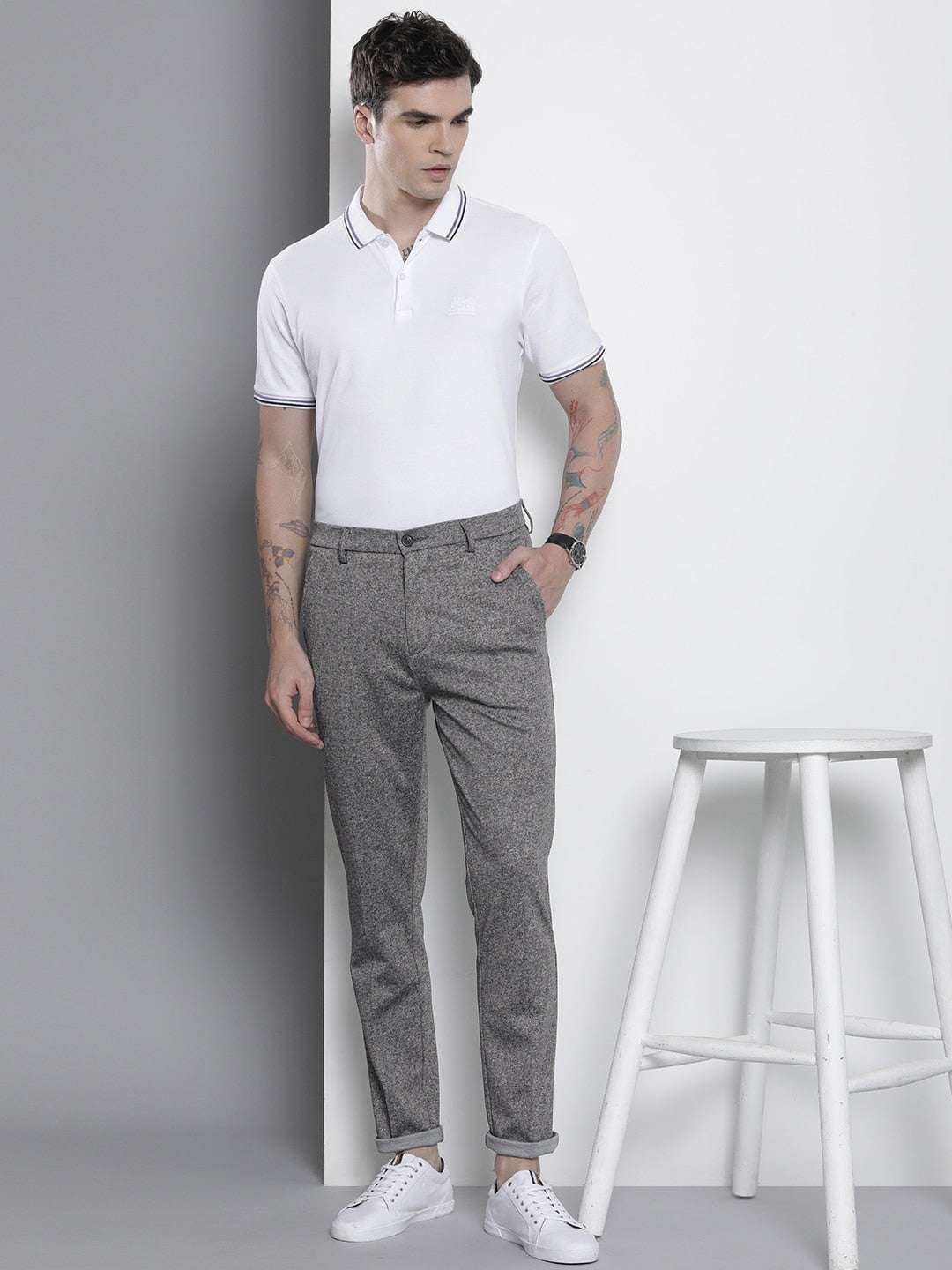 Shop Men Knitted Formal Trouser Online.