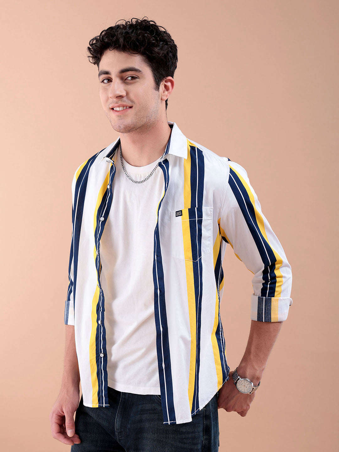 Shop Men Striped Shirt Online.