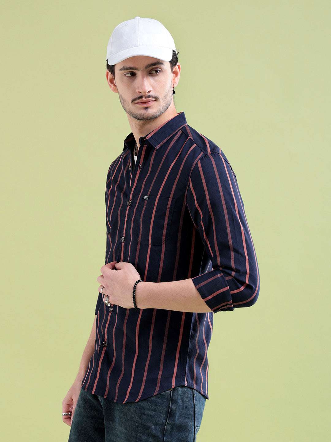 Shop Men Striped Shirt Online.