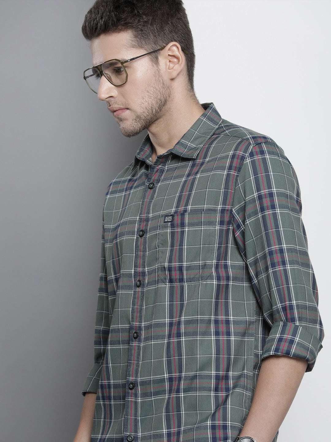 Shop Men Checked Shirt Online.