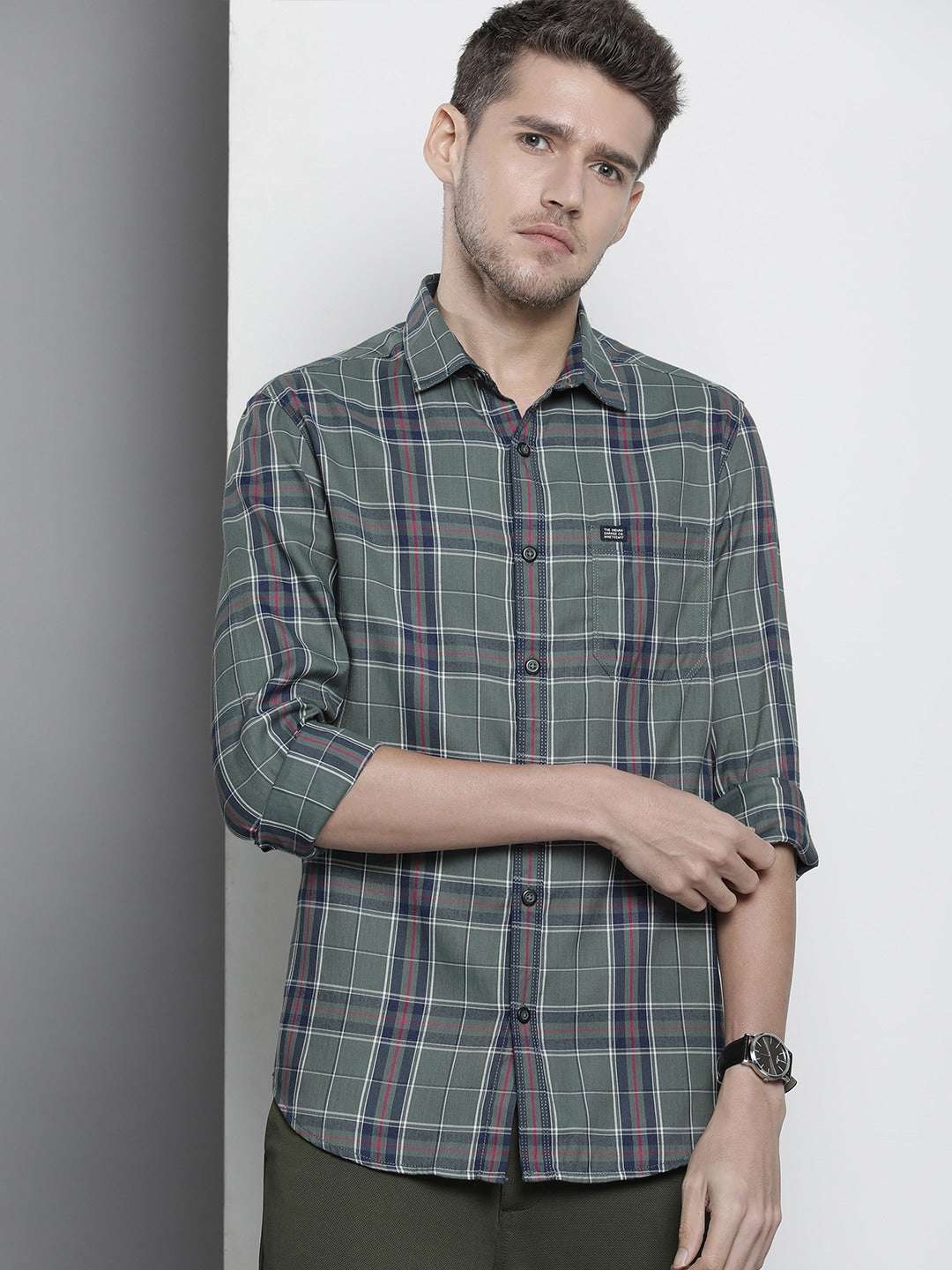 Shop Men Checked Shirt Online.