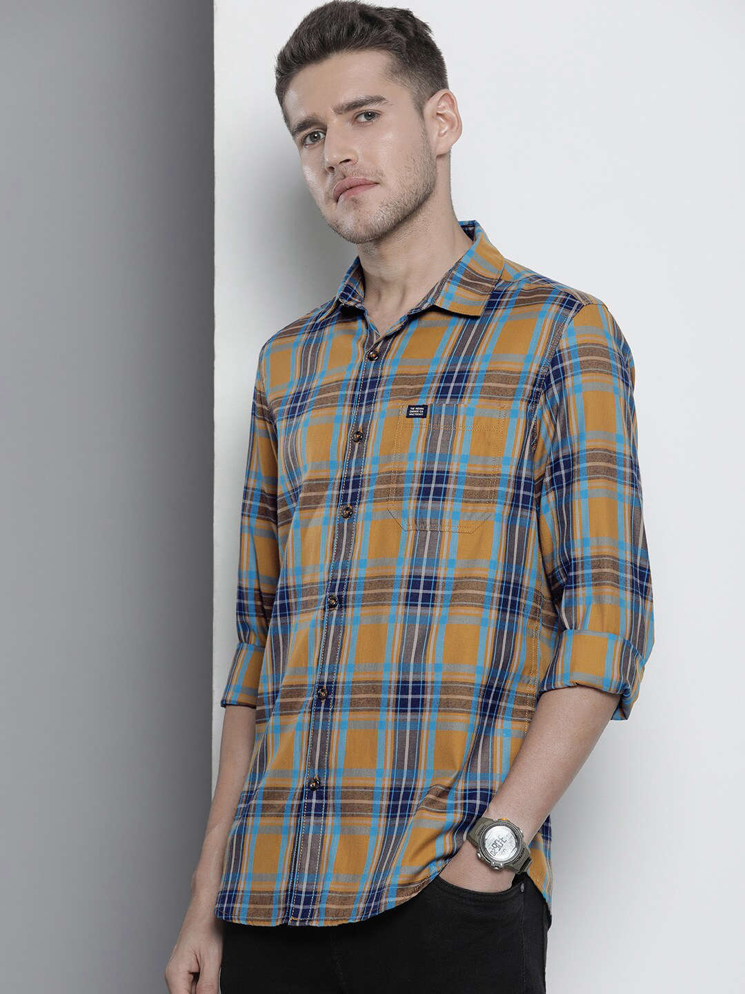 Shop Men Checked Shirt Online.