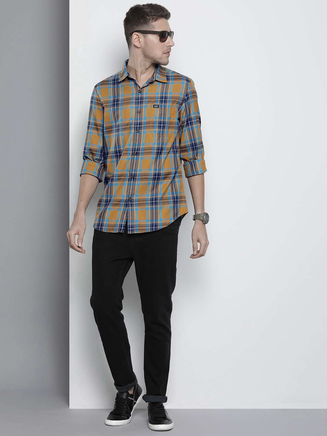 Shop Men Checked Shirt Online.