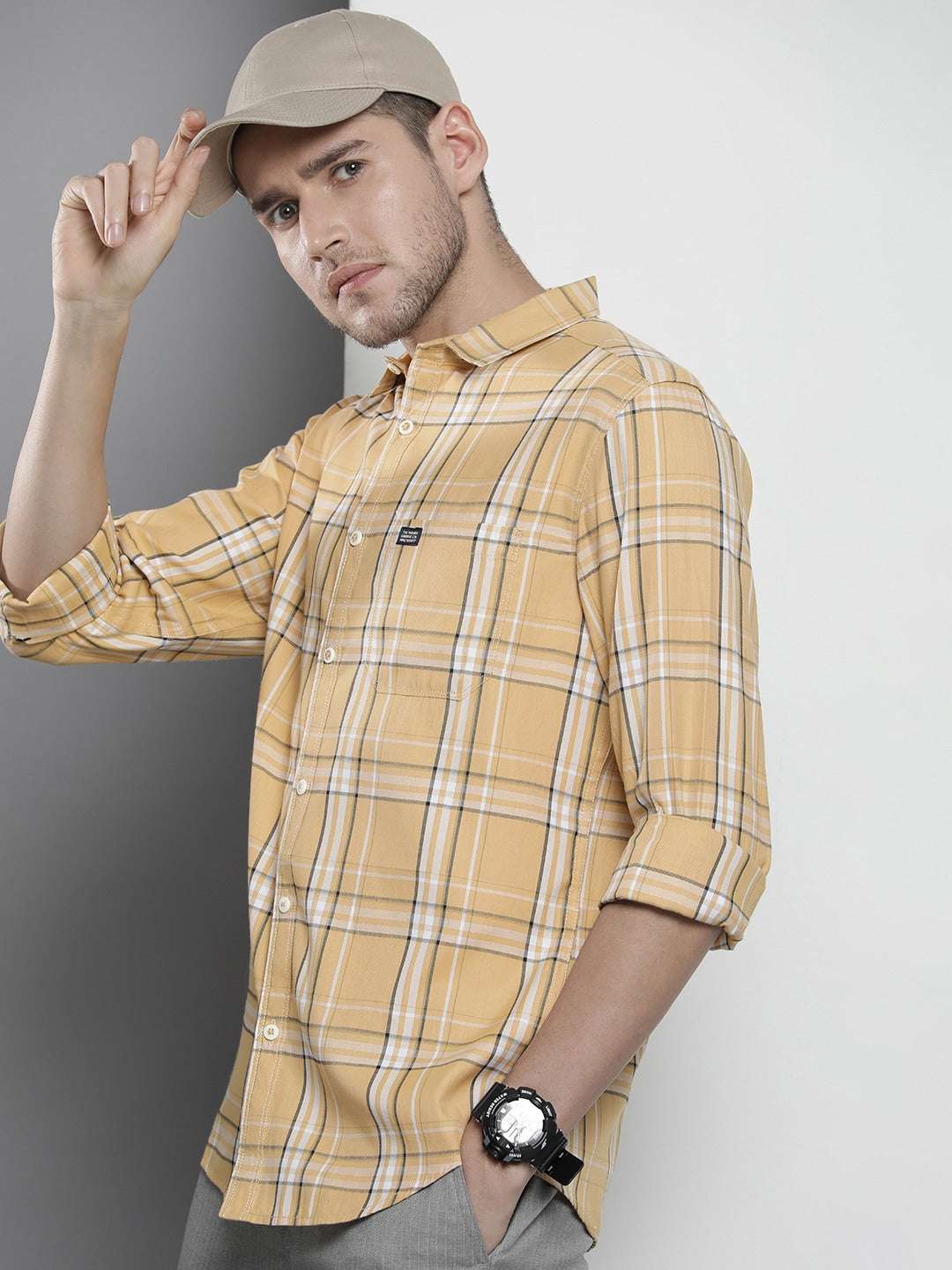 Shop Men Checked Shirt Online.